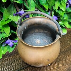Vintage Copper Pot with Handle Exclusively Made for Ethan Allen Made in Israel